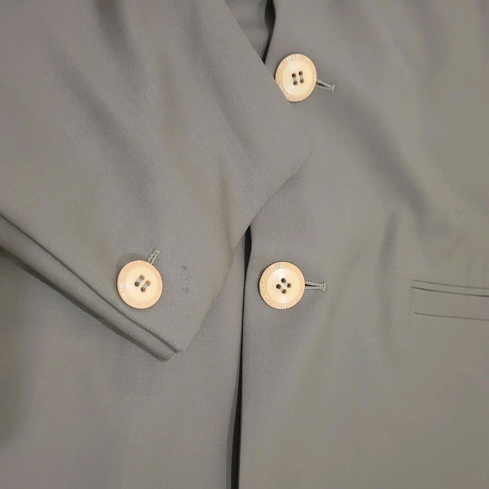 Vtg Gianni Versace Couture Wool Blazer Mens 52 Beige Medusa Lining Switzerland - Picture 10 of 10